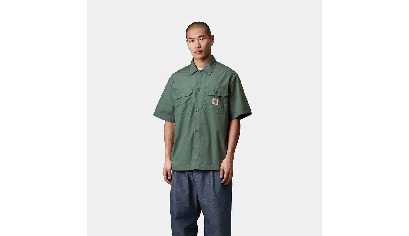 Carhartt WIP S/S Craft Shirt Green I035232_2M2_XX Homens - Verde - I035232_2M2_XX-L - Size: L – Мъжки ризи