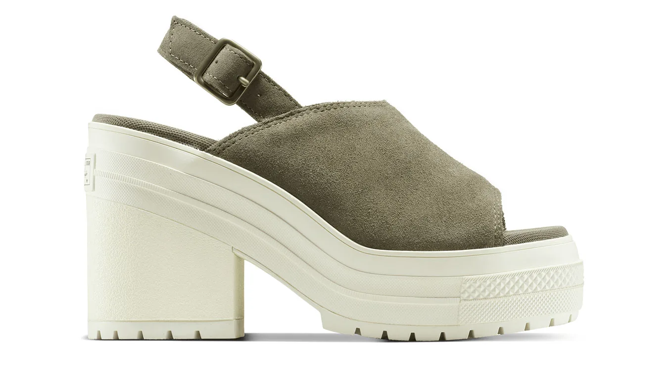 Дамски чехли Converse Chuck 70 De Luxe Heel Mule сиви – Cinza