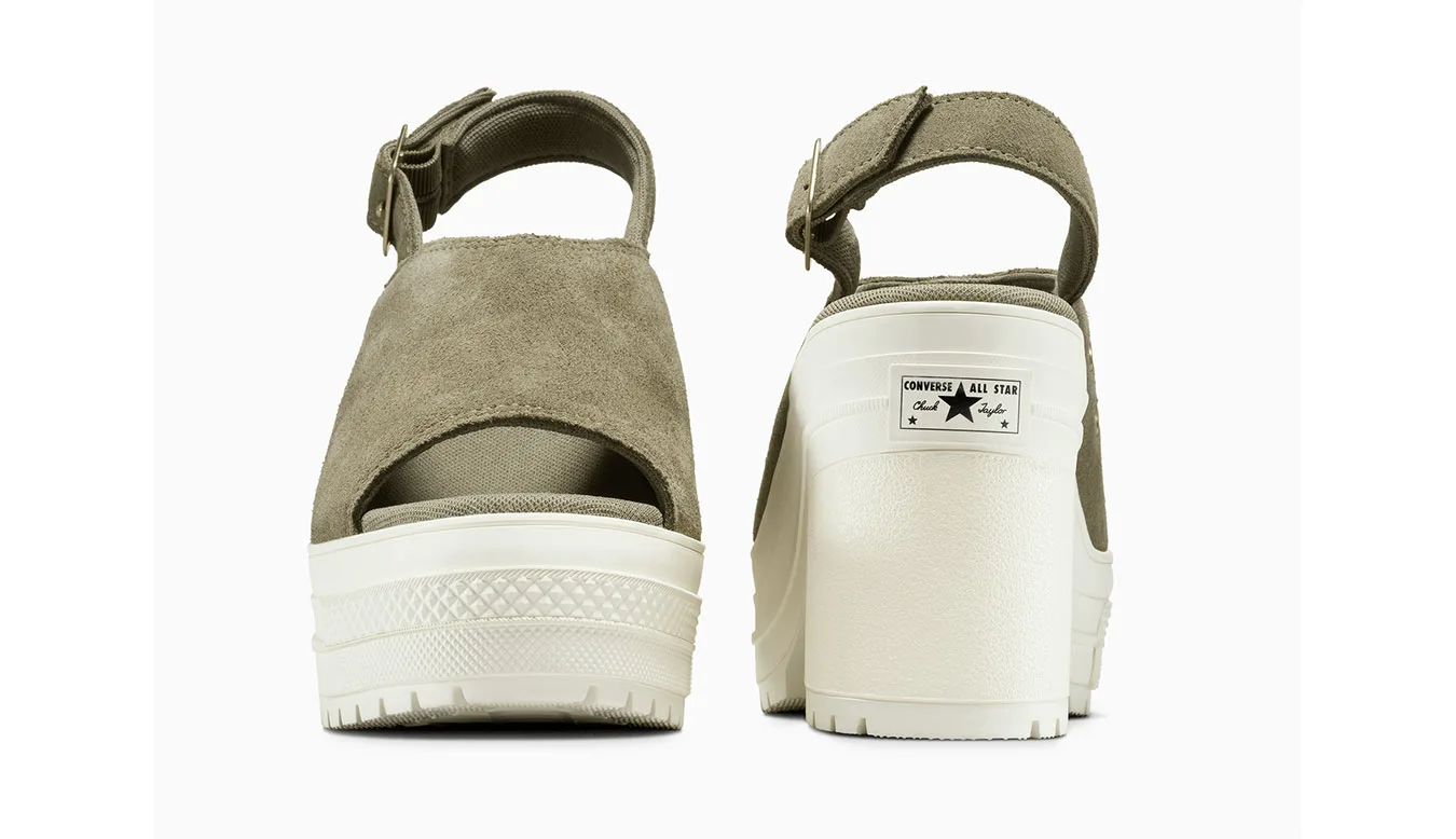 Дамски чехли Converse Chuck 70 De Luxe Heel Mule сиви – Cinza