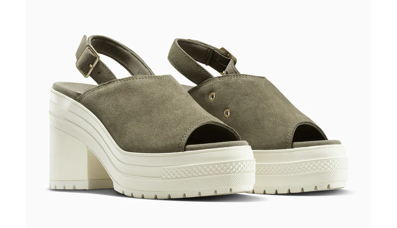 Дамски чехли Converse Chuck 70 De Luxe Heel Mule сиви – Cinza