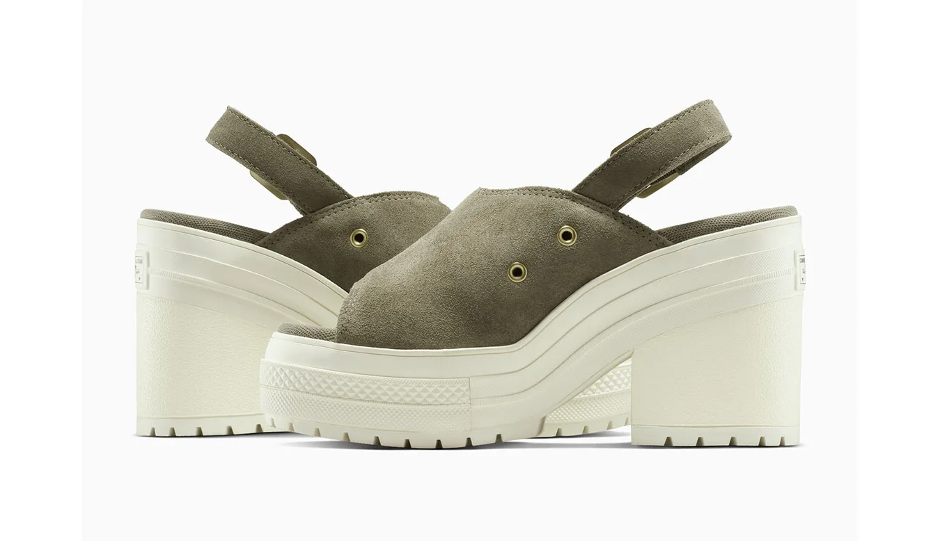 Дамски чехли Converse Chuck 70 De Luxe Heel Mule сиви – Cinza