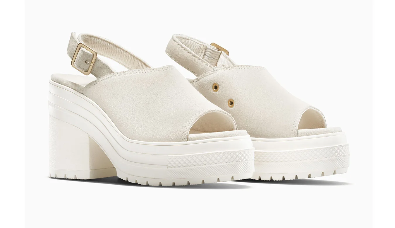 Дамски чехли Converse Chuck 70 De Luxe Heel Mule бежови – Beige