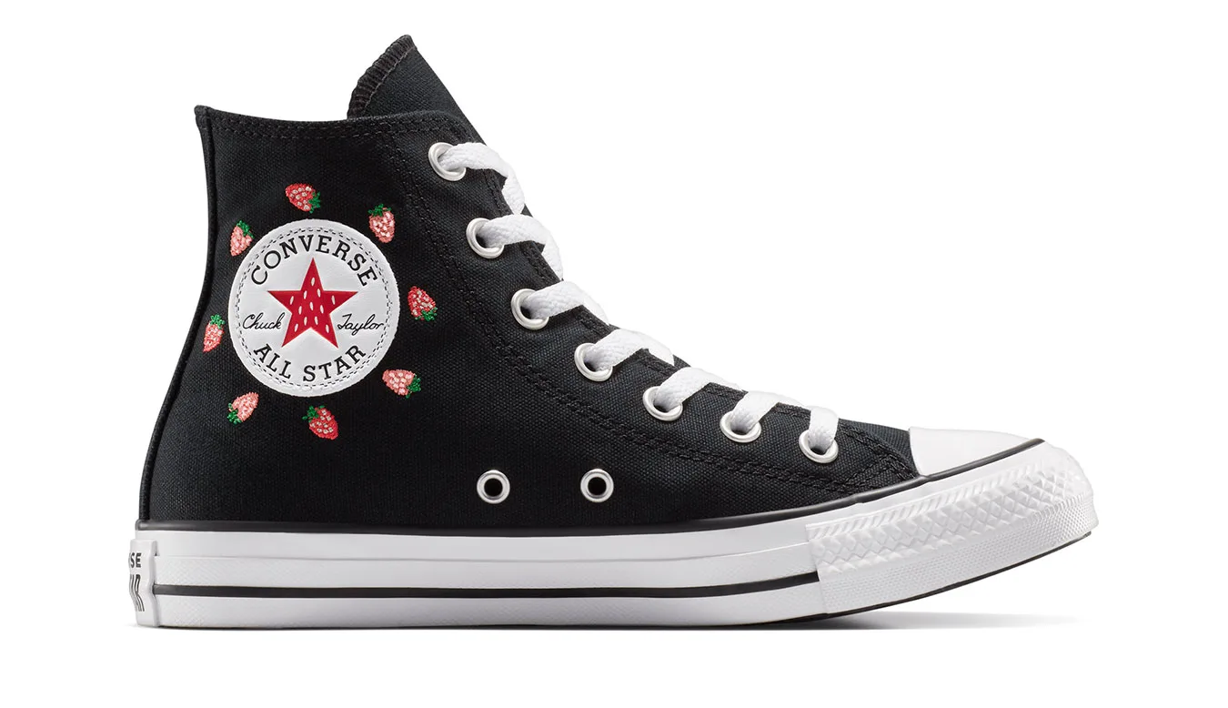 Дамски кецове Converse Chuck Taylor All Star Strawberries черни – Preto – Дамски ниски кецове