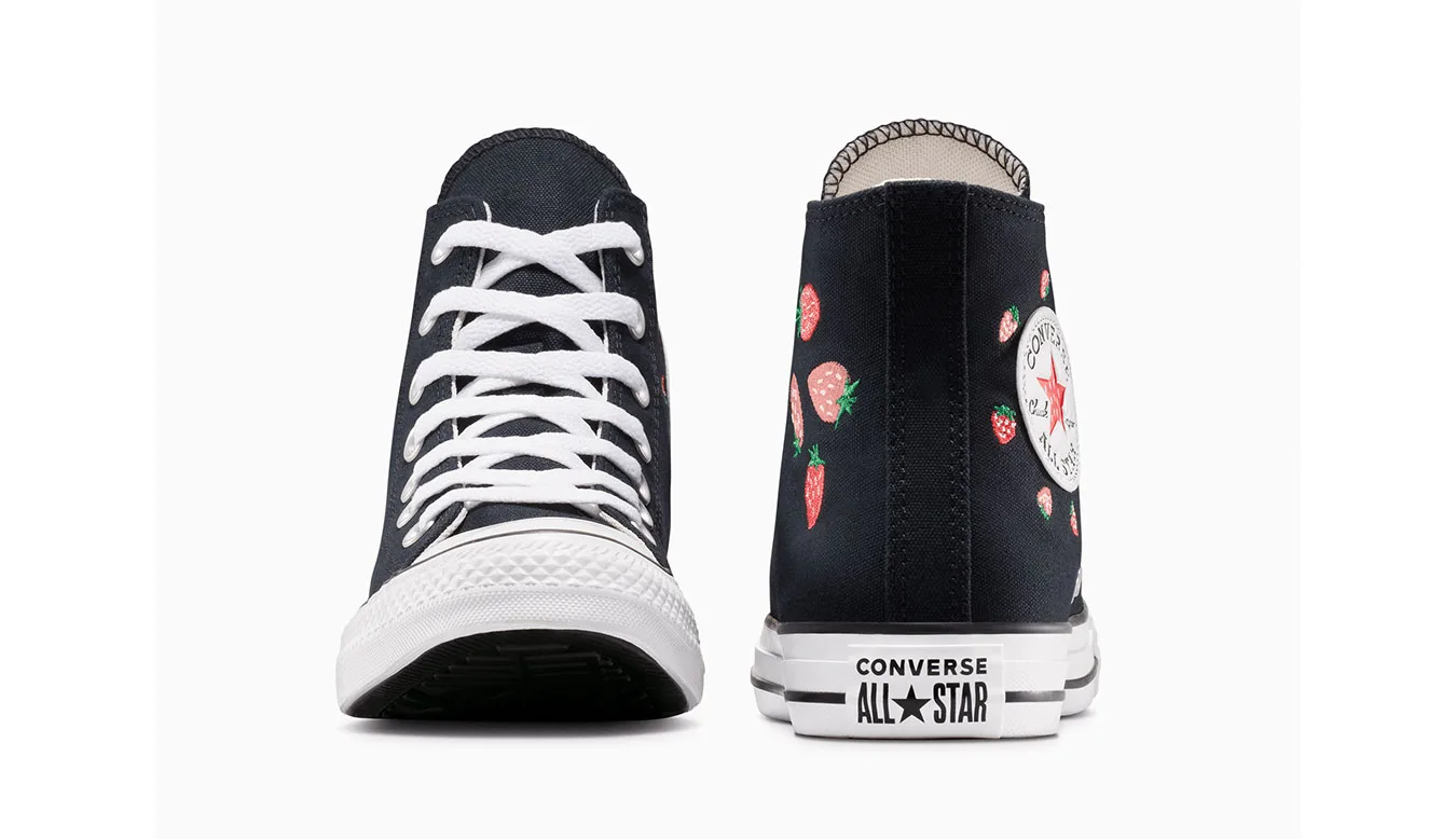 Дамски кецове Converse Chuck Taylor All Star Strawberries черни – Preto – Дамски ниски кецове