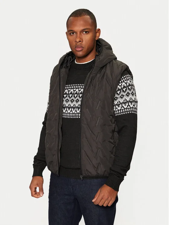 Brave Soul Елек MJK-INFERNO Сив Regular Fit – Мъжки елеци
