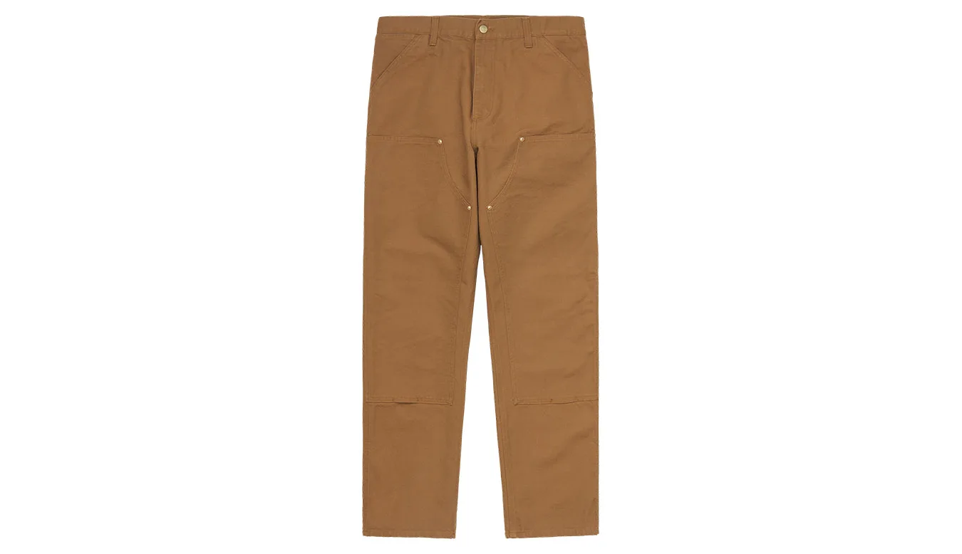 Мъжки панталон Carhartt WIP Double Knee кафяв – Castanho – Мъжки текстилни панталони
