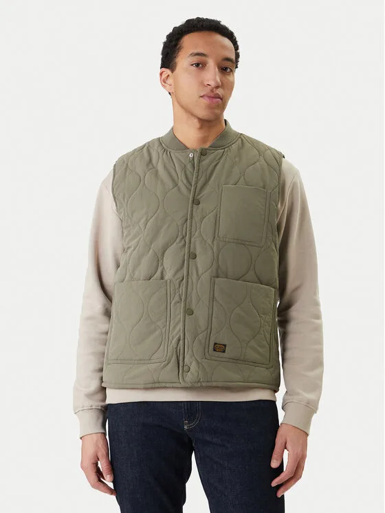 Jack & Jones Елек Caleb 12294357 Зелен Regular Fit – Мъжки елеци