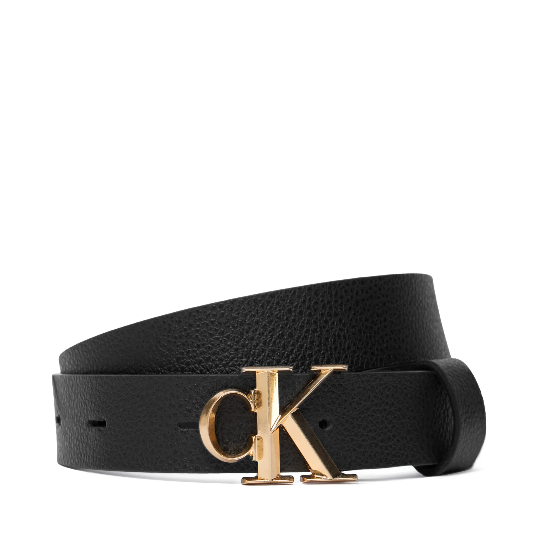 Дамски колан Calvin Klein Facet Ck Buckle Pebble 25Mm LV04F7060G Черен – Дамски колани