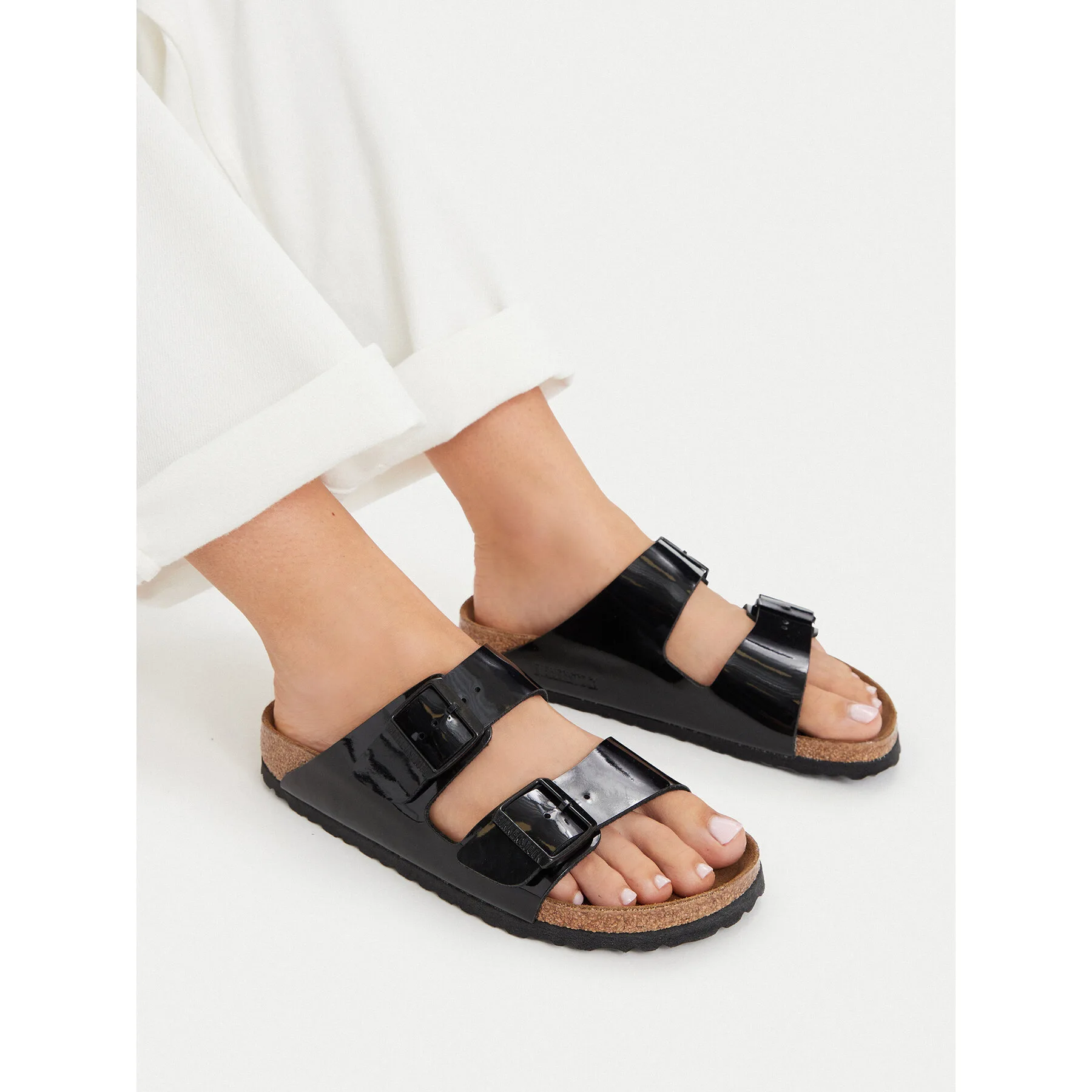 Чехли Birkenstock Arizona Birko-Flor 1005292 Черен – Дамски чехли