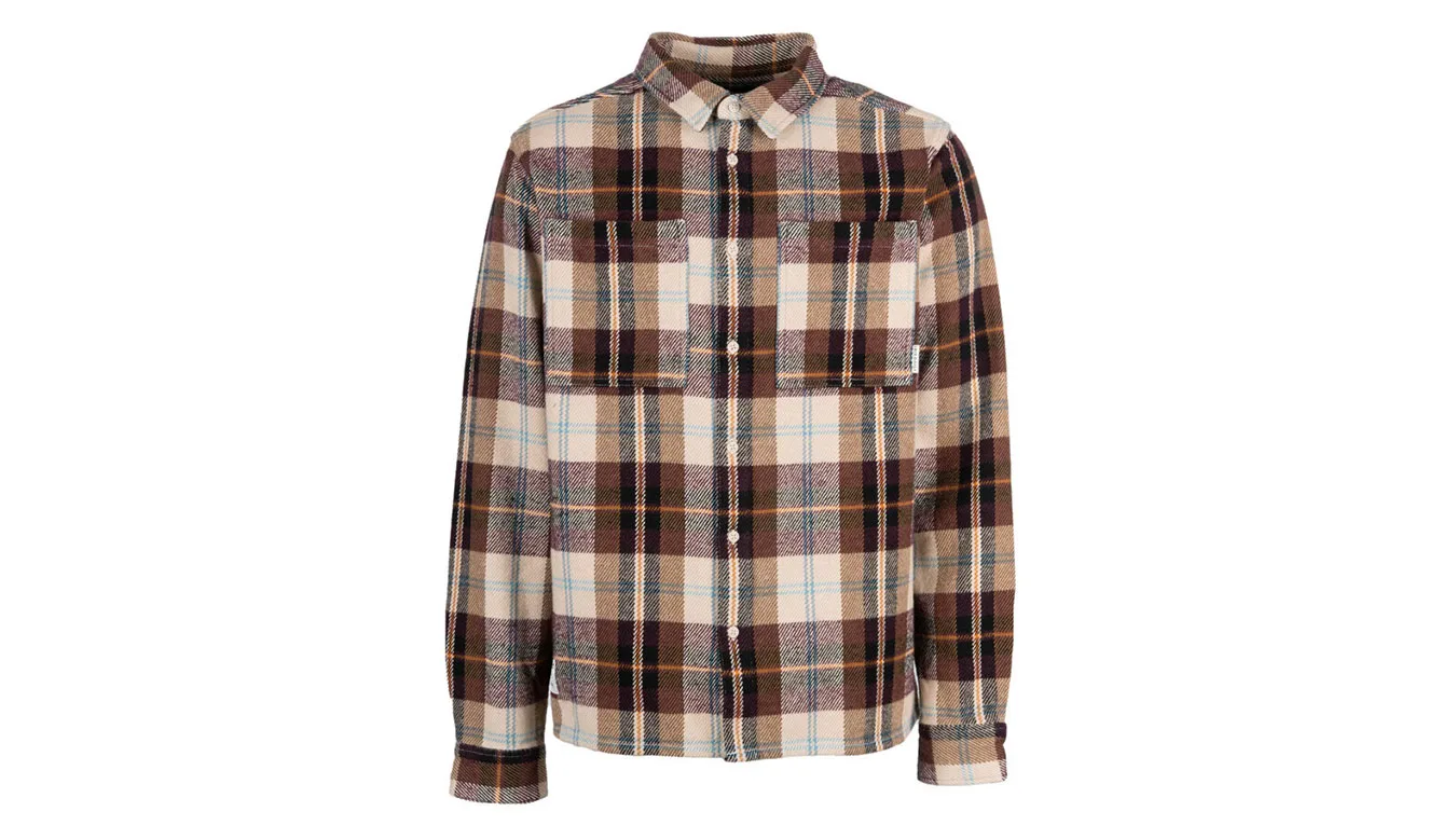 IrieDaily Chillax Lumber Shirt Homens - Castanho - 514D341-607 – Мъжки ризи