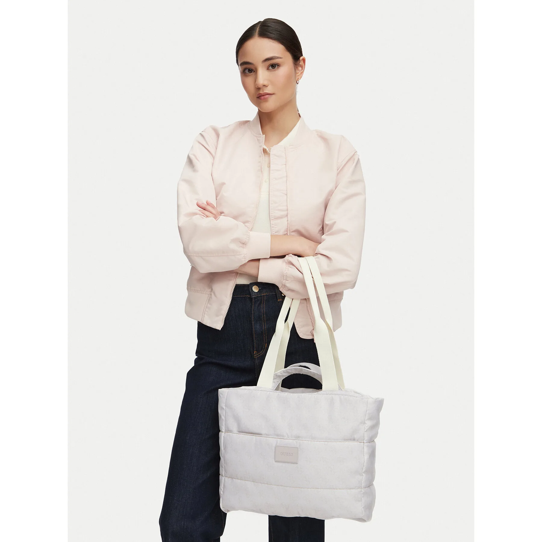 Чанта за детска количка Guess H6YZ20 W2776 Бял – Класически дамски чанти