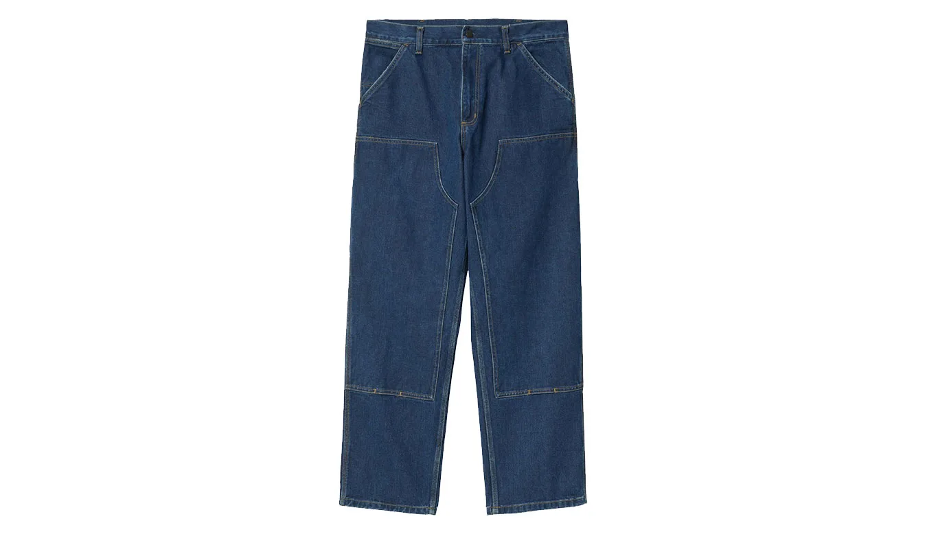 Мъжки панталон Carhartt WIP Double Knee син – Azul – Мъжки текстилни панталони