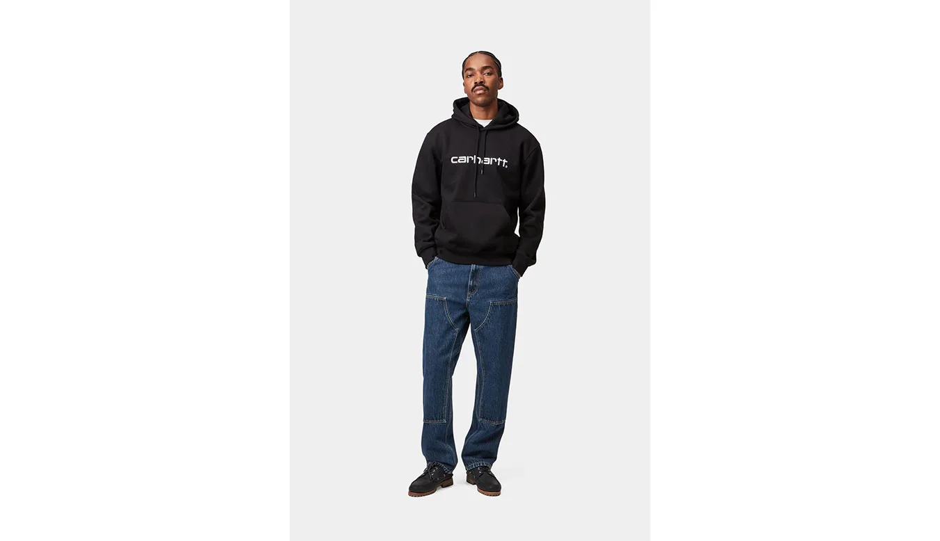 Мъжки панталон Carhartt WIP Double Knee син – Azul – Мъжки текстилни панталони