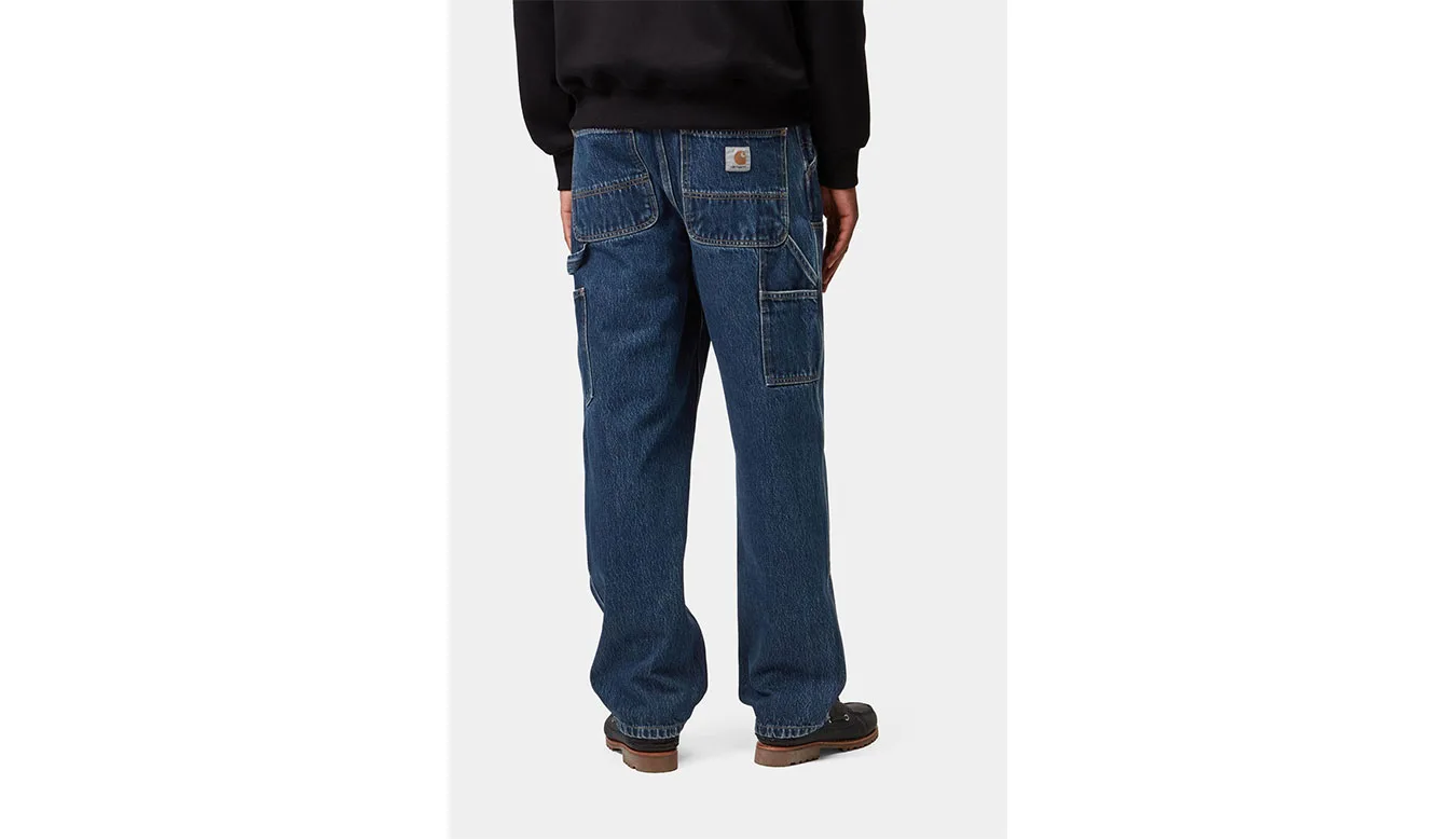 Мъжки панталон Carhartt WIP Double Knee син – Azul – Мъжки текстилни панталони