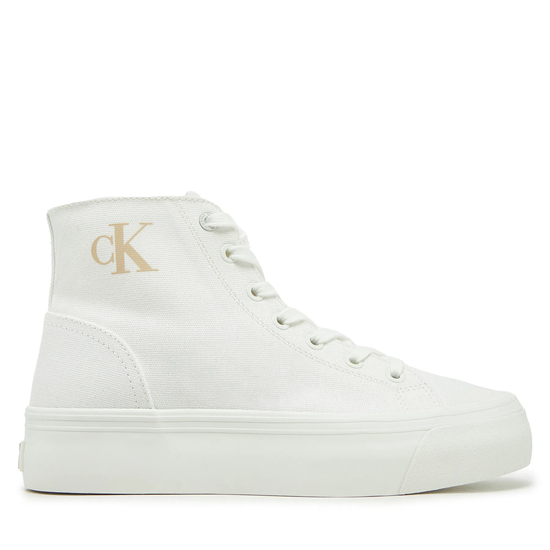 Кецове Calvin Klein Jeans YW0YW01764 Бял – Дамски високи кецове