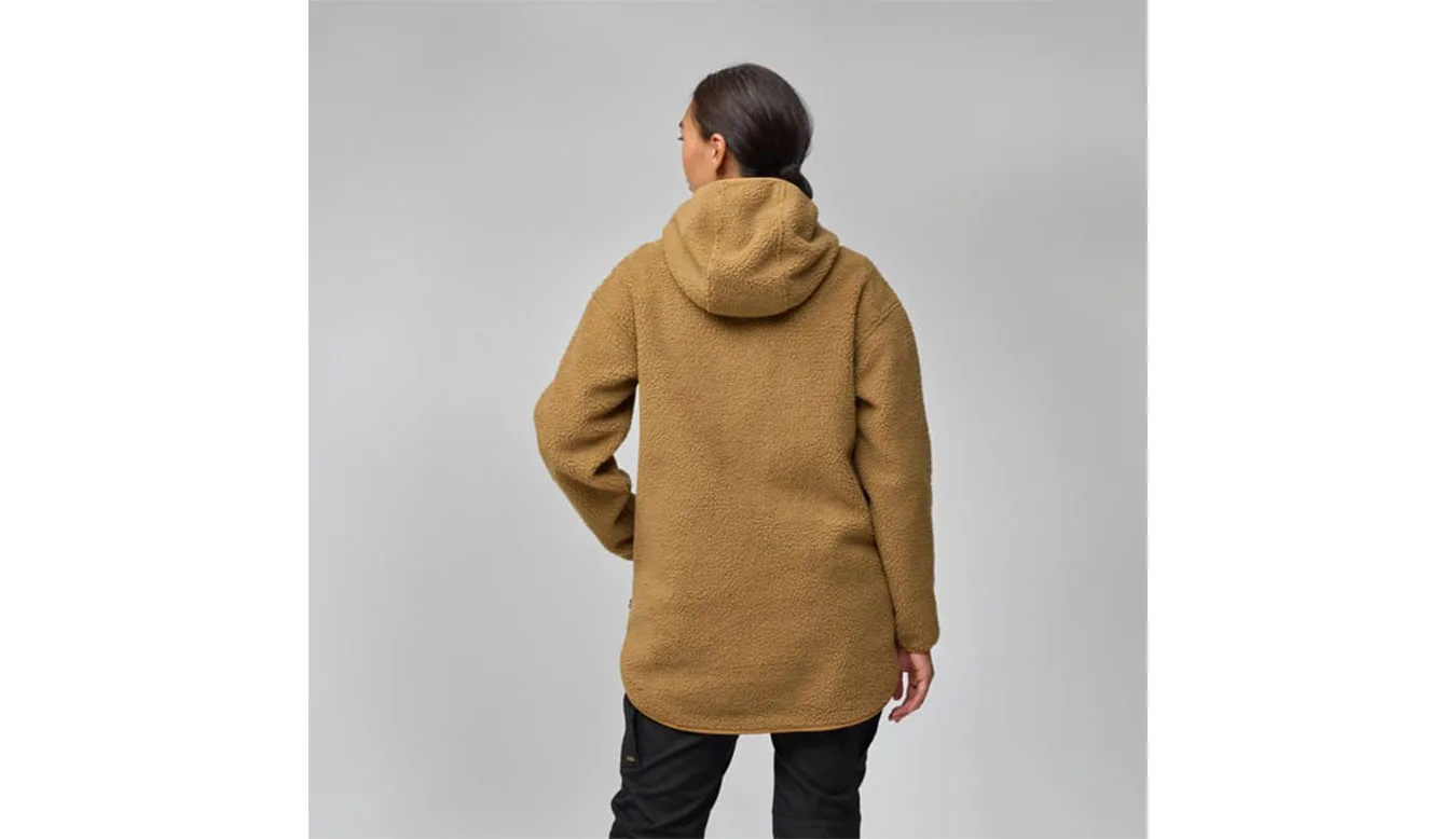 Дамски полар Fjällräven Vardag Pile Long кафяв – Castanho – Дамски полари