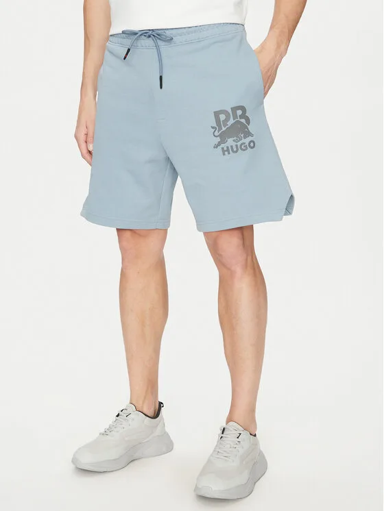 HUGO Спортни шорти Deswick_RB 50542809 Светлосин Regular Fit – Мъжки спортни къси панталони