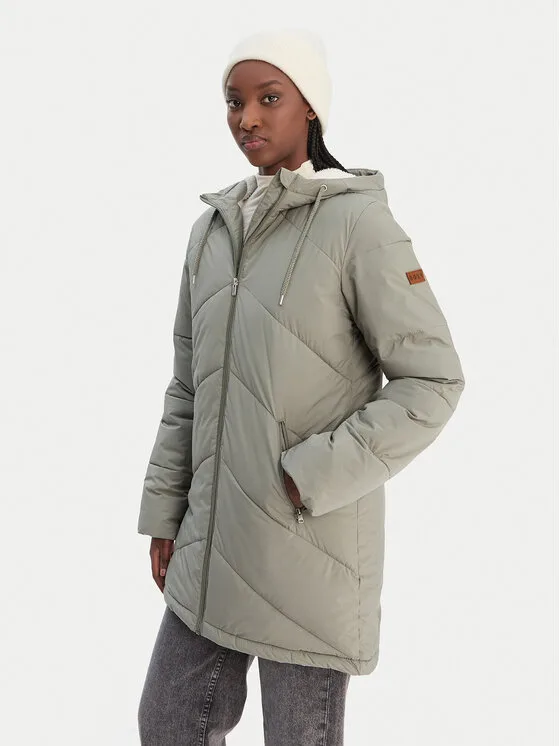 Roxy Зимно яке Better Weather ERJJK03634 Зелен Regular Fit – Дамски зимни якета
