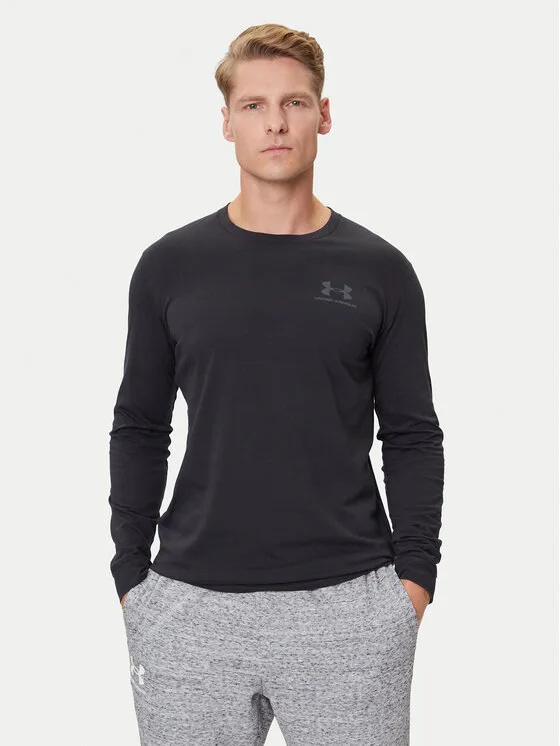 Мъжка блуза с дълъг ръкав Under Armour Ua Sportstyle Left Chest черна – Черен – Мъжки тениски с дълъг ръ…