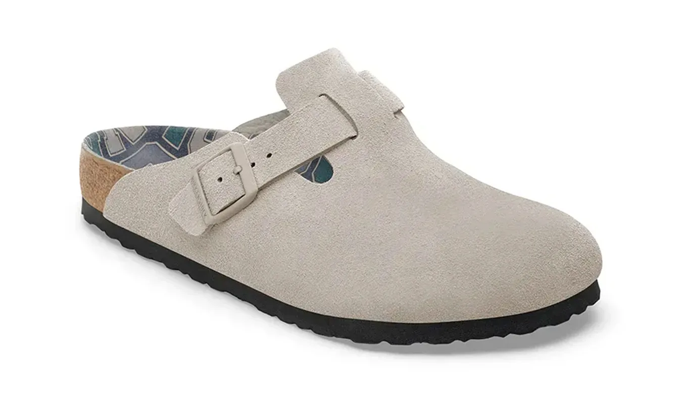 Чехли Birkenstock Boston BS Suede Leather сиви – Cinza – Чехли и джапанки унисекс