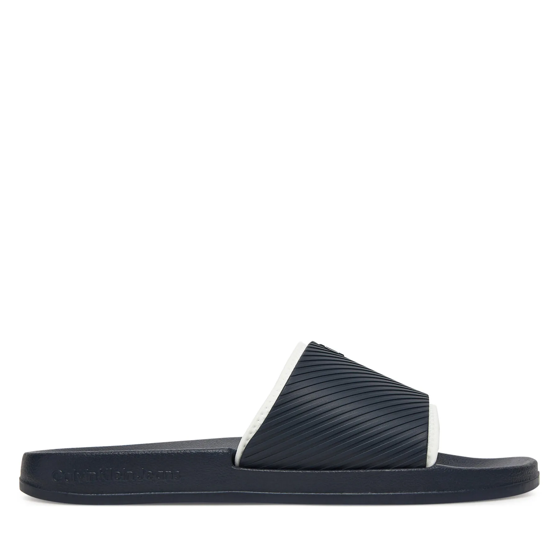 Мъжки чехли Calvin Klein Jeans Slide Rubber Neoprene Text тъмносини