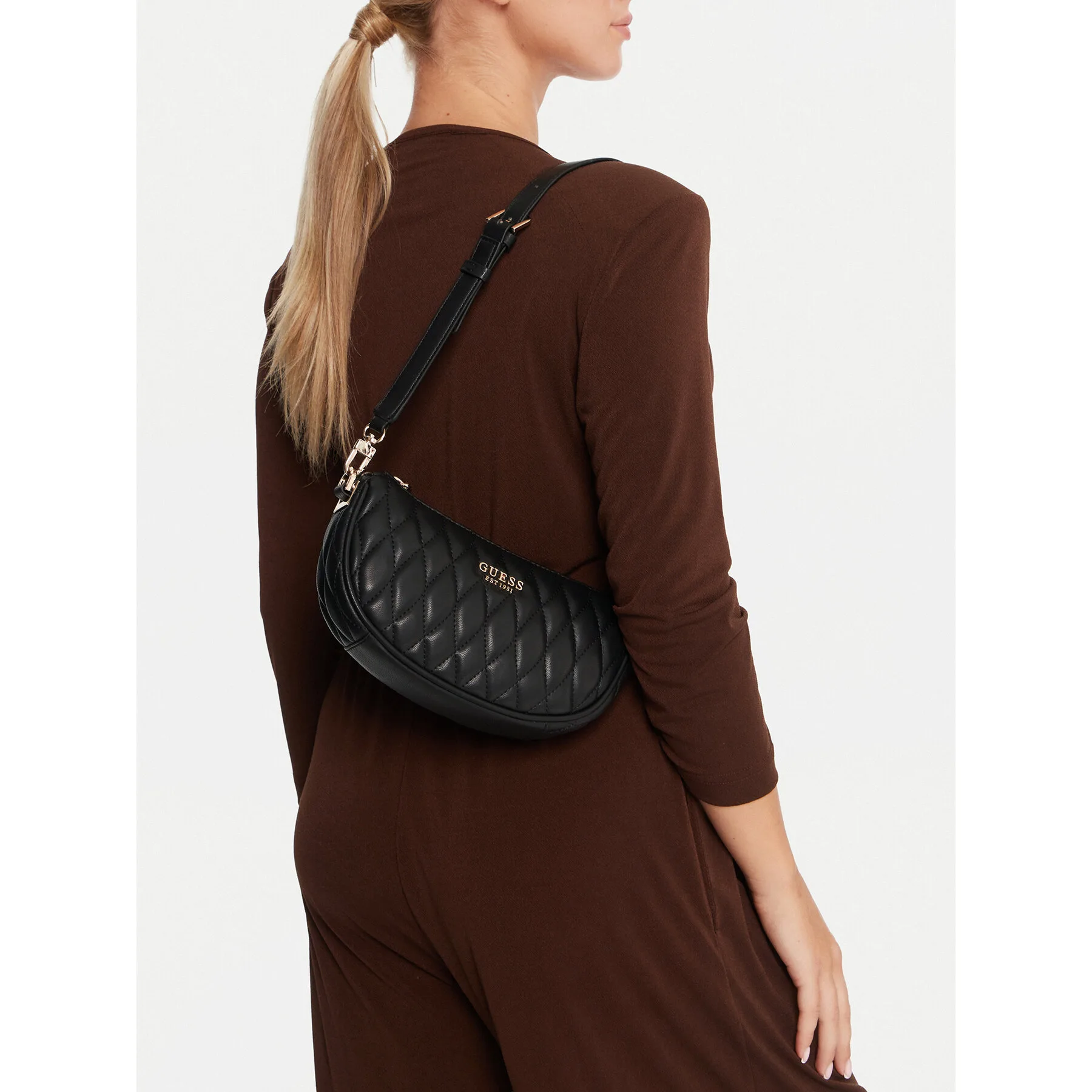 Дамска чанта Guess HWQG81 22720 Черен – Класически дамски чанти