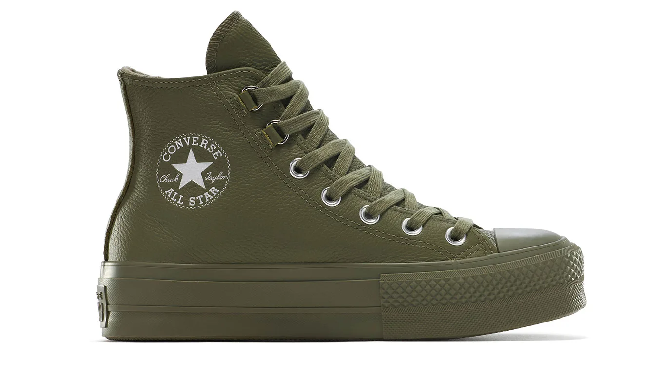 Дамски високи кецове Converse Chuck Taylor All Star Lift Platform A12968C зелени – Verde