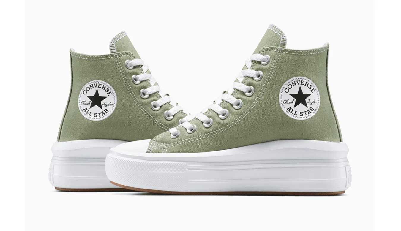 Дамски кецове Converse Chuck Taylor All Star Move Platform зелени – Verde – Дамски ниски кецове