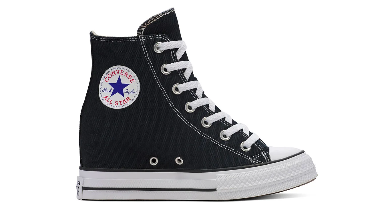 Дамски кецове Converse Chuck Taylor All Star Wedge Platform черни – Preto – Дамски ниски кецове