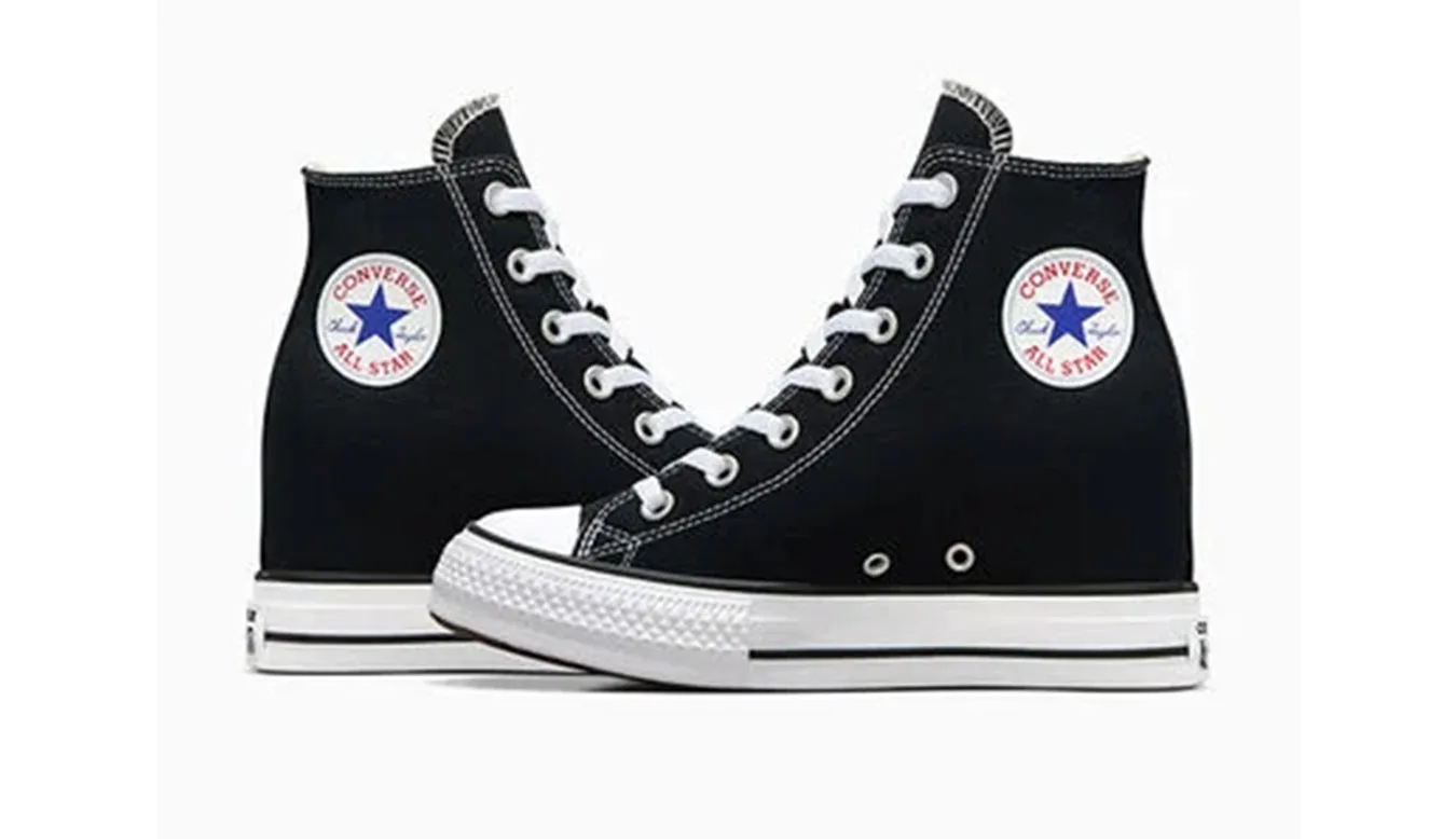 Дамски кецове Converse Chuck Taylor All Star Wedge Platform черни – Preto – Дамски ниски кецове