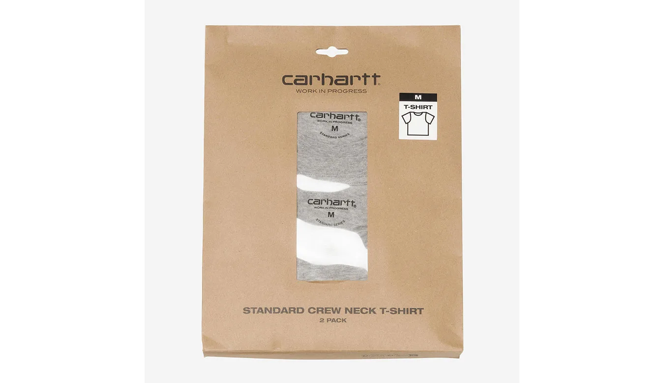 Carhartt WIP Standard Crew Neck T-Shirt Homens - Cinza - I029370_14F_XX – Мъжки тениски