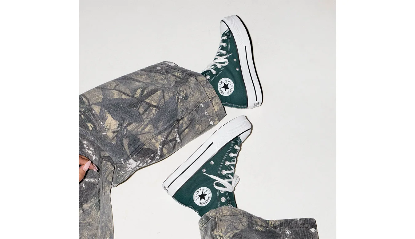 Дамски високи кецове Converse Chuck Taylor All Star Lift Platform A14510C зелени – Verde