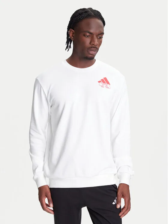 Мъжки суитшърт adidas Food Noodle Graphic бял – Мъжки суитшърти без цип