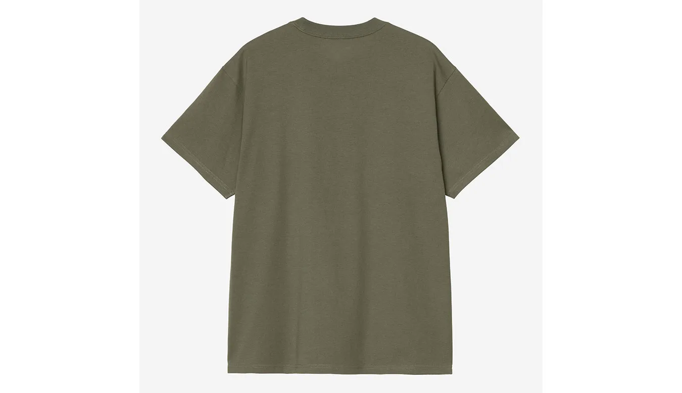 Carhartt WIP S/S Script Embroidery T-Shirt Green Homens - Verde - I030435_3LU_XX – Мъжки тениски