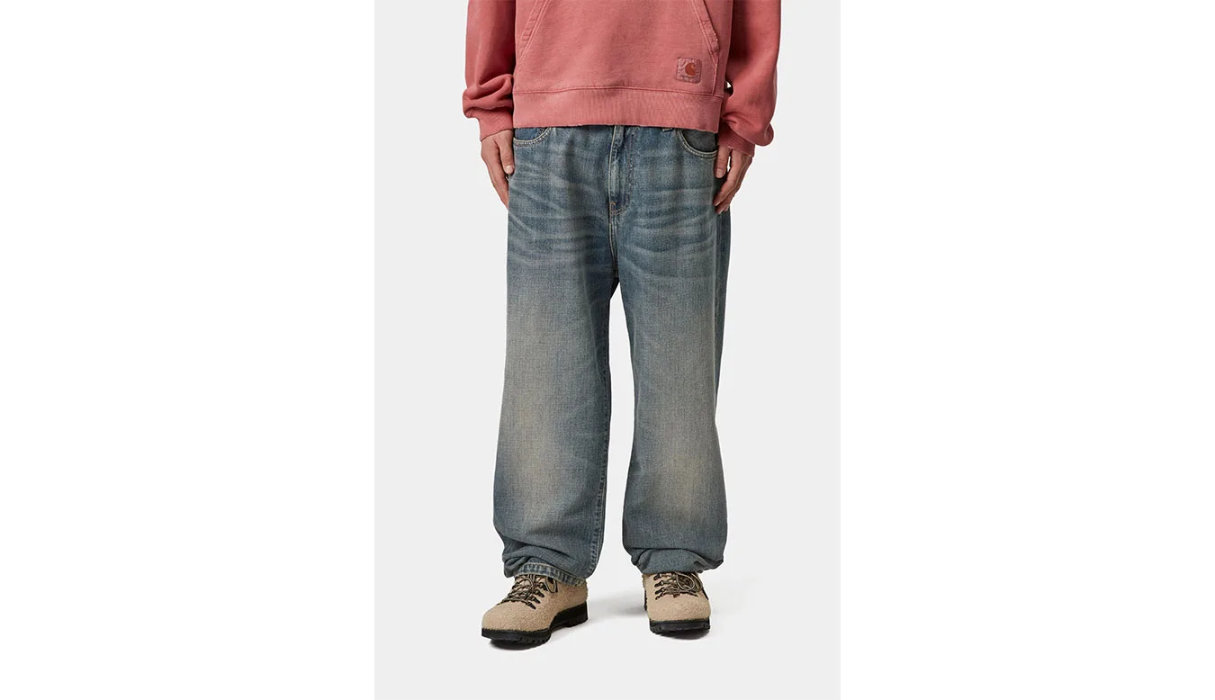 Мъжки панталон Carhartt WIP Aaron син – Azul – Мъжки текстилни панталони