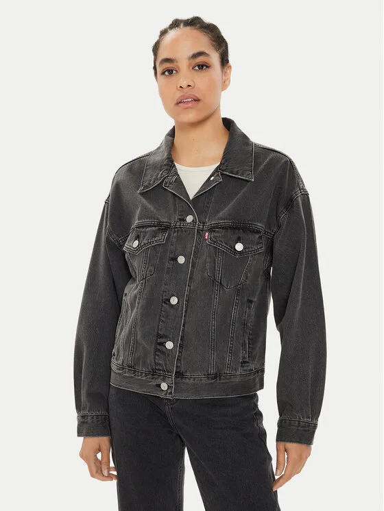 Levi's® Дънково яке 90's A1743-0000 Черен Relaxed Fit – Дамски дънкови якета