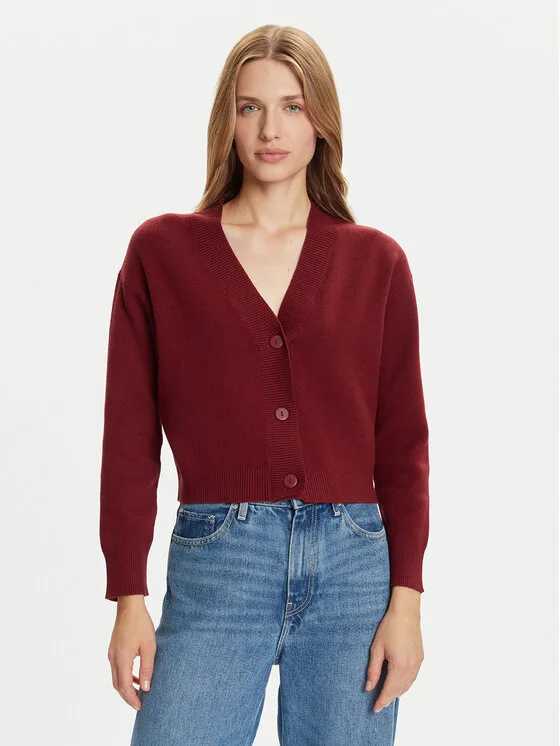 Vero Moda Кардиган Gold Art 10332210 Бордо Regular Fit – Дамски жилетки