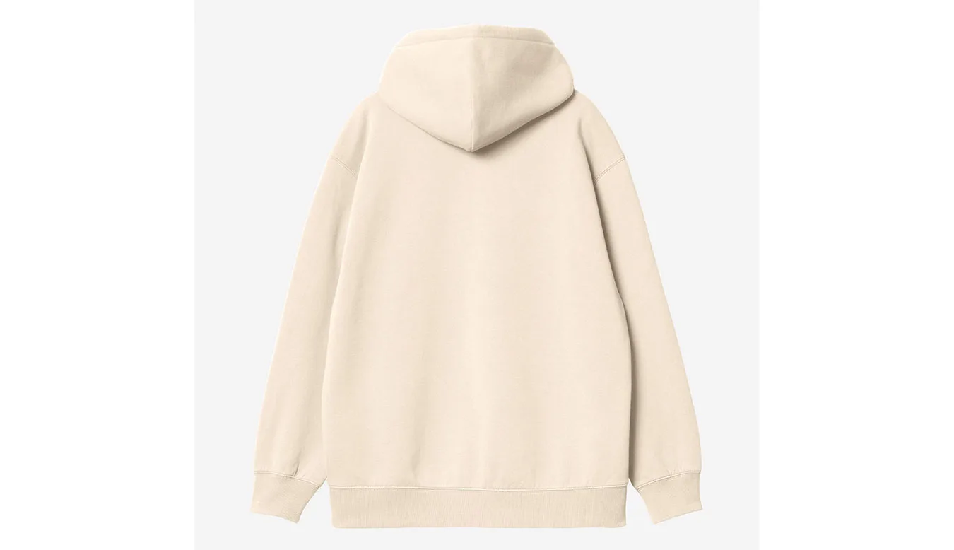 Дамски суитшърт с качулка Carhartt WIP W' Hooded Offwhite кремав – Branco sujo – Дамски худита