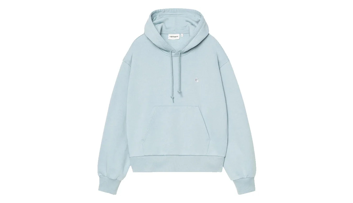 Дамски суитшърт с качулка Carhartt WIP W' Hooded Casey син – Azul – Дамски худита