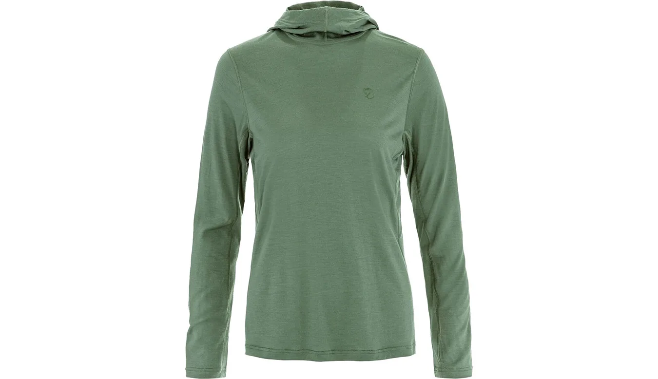 Fjällräven Abisko Wool Hoodie W Green Mulheres - Verde - F14600265-614 – Дамски худита