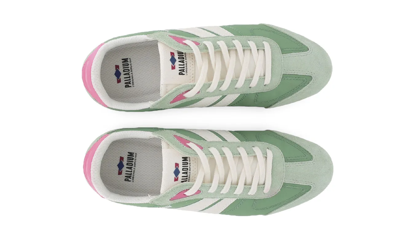 Дамски обувки Palladium Pallaracer Flame зелени – Verde – Дамски равни затворени обувки