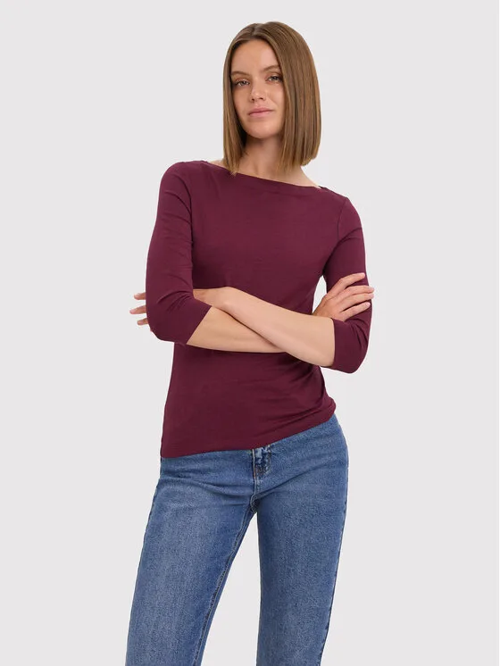 Vero Moda Блуза Panda 10274133 Бордо Regular Fit – Дамски блузи
