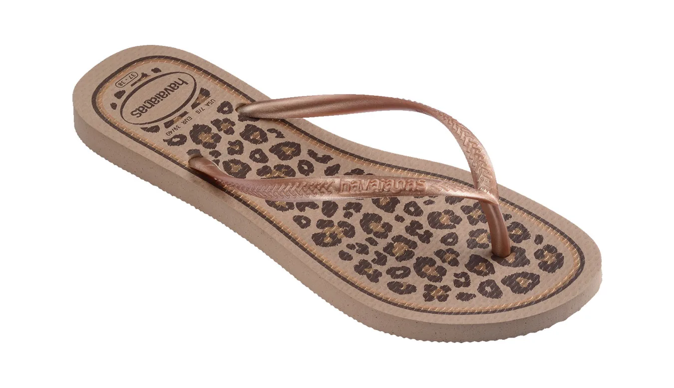 Havaianas Slim Animals Gold Mulheres - Gold - H4103352-5282 – Дамски чехли