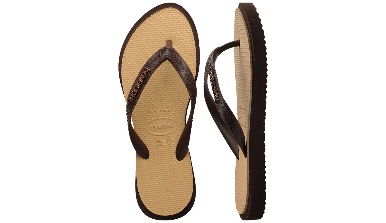 Havaianas Top Point Fusion Mulheres - Castanho - H4150172-1859-BRA-39/40 - Size: BRA-39/40 – Дамски чехли