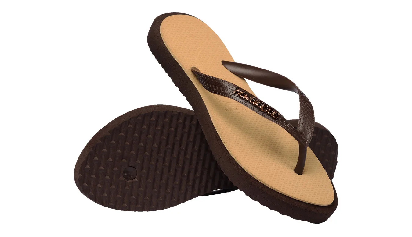 Havaianas Top Point Fusion Mulheres - Castanho - H4150172-1859-BRA-39/40 - Size: BRA-39/40 – Дамски чехли