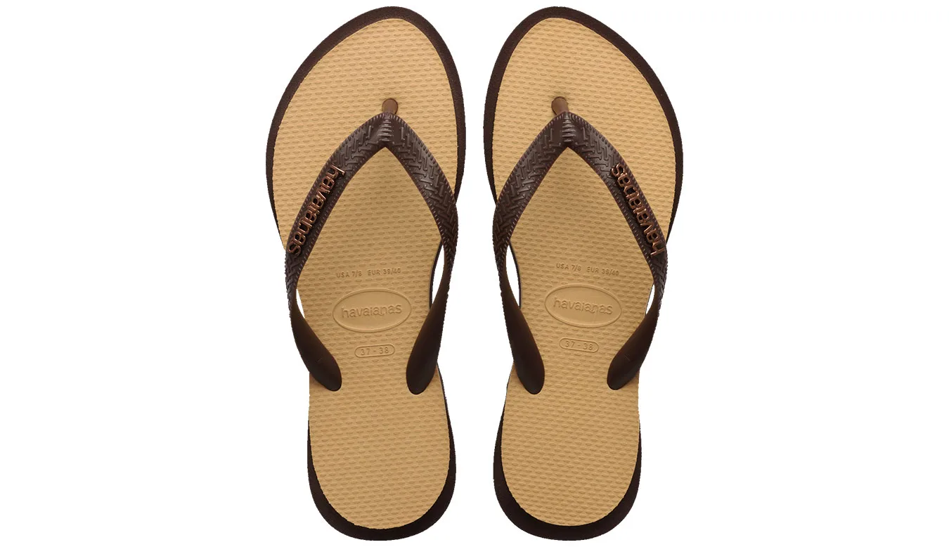 Havaianas Top Point Fusion Mulheres - Castanho - H4150172-1859-BRA-39/40 - Size: BRA-39/40 – Дамски чехли