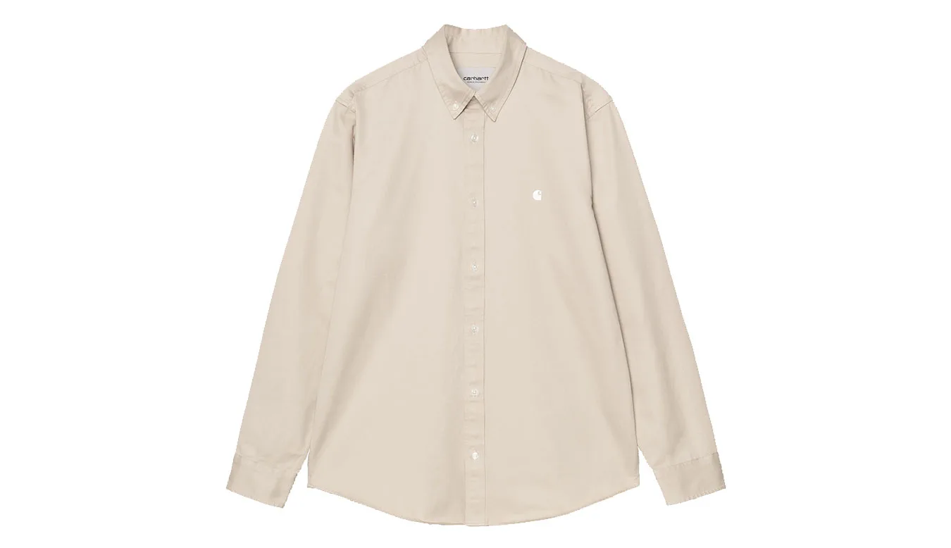 Carhartt WIP L/S Madison Shirt Light Brown Homens - Castanho Claro - I023339_3M7_XX – Мъжки ризи