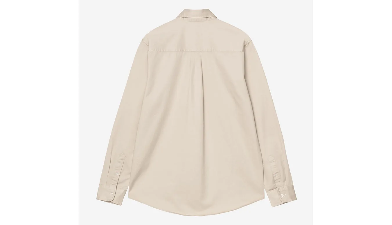 Carhartt WIP L/S Madison Shirt Light Brown Homens - Castanho Claro - I023339_3M7_XX – Мъжки ризи
