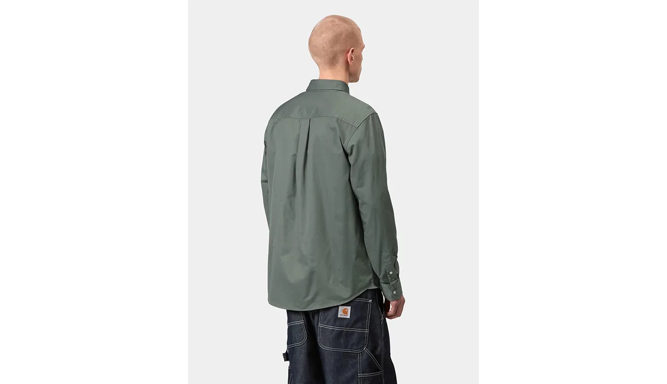 Carhartt WIP L/S Madison Shirt Green Homens - Verde - I023339_3HL_XX – Мъжки ризи