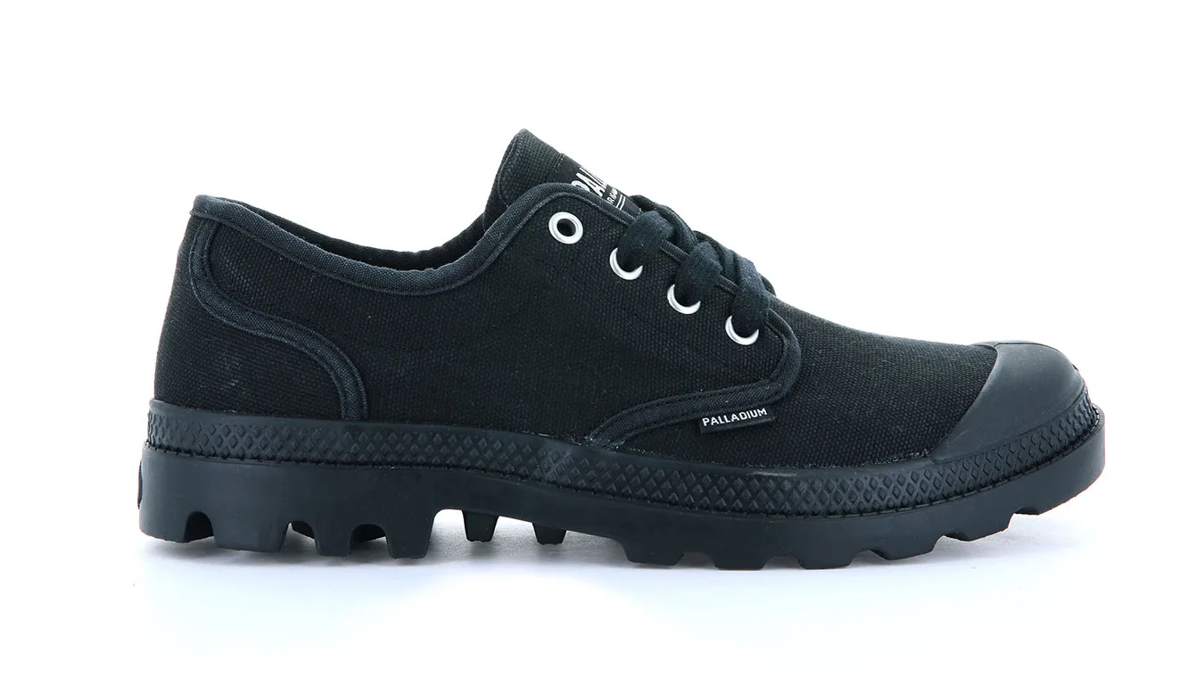 Дамски обувки Palladium Pampa Oxford 92351-008 черни – Preto – Дамски равни затворени обувки